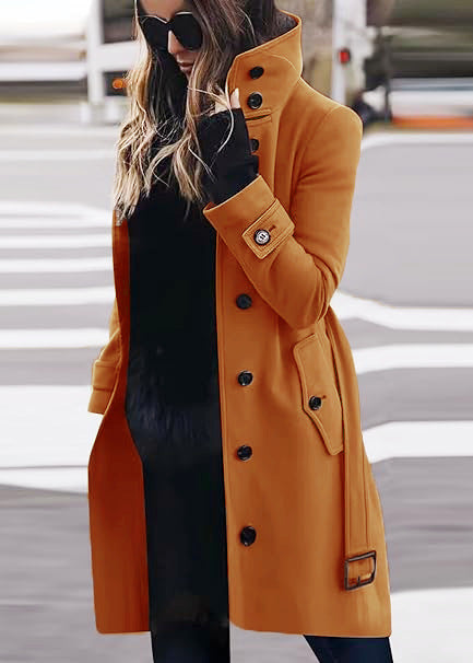 Elegant trench coat for women with high collar and practical pockets Lune London