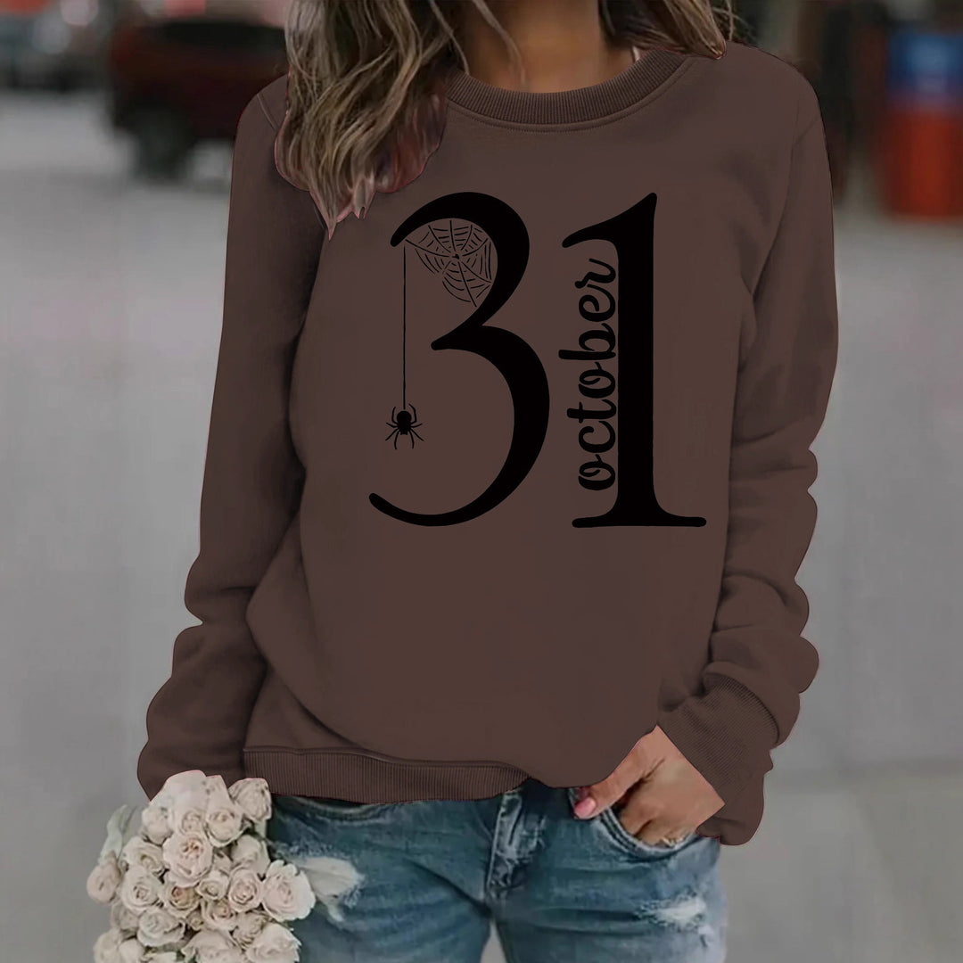 Sweat-shirt pour femmes avec motif d'Halloween créatif et coupe confortable Chic & Stil