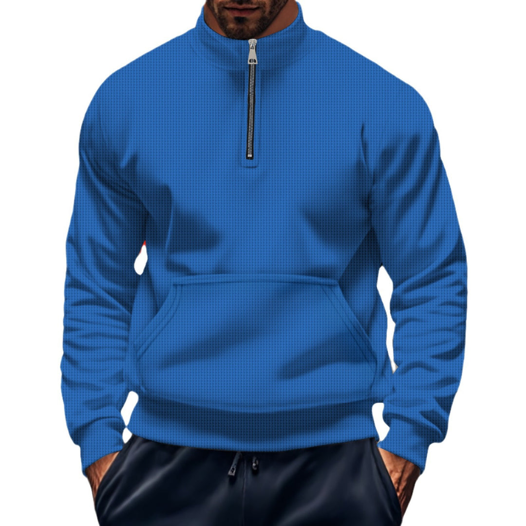 Men's sporty hooded sweatshirt with zipper and practical pockets Lune London