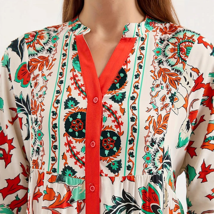 Maxi dress for women with floral pattern Lune London