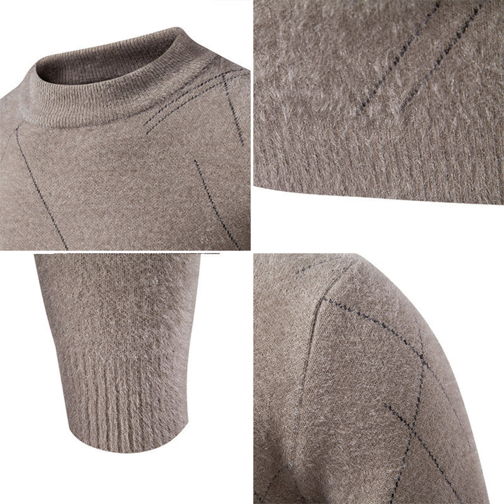 Fine knit sweater for men with a modern cable pattern Lune London