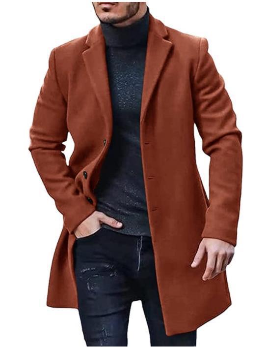 Men's Elegant Wool Coat with Classic Lapel and Modern Cut Lune London