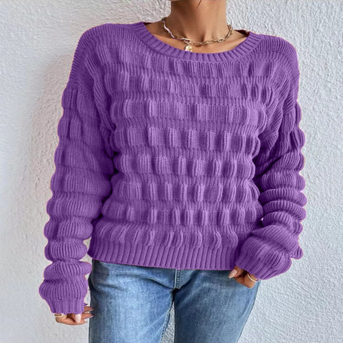 Pull en tricot pour femmes avec un motif à carreaux moderne Lune London