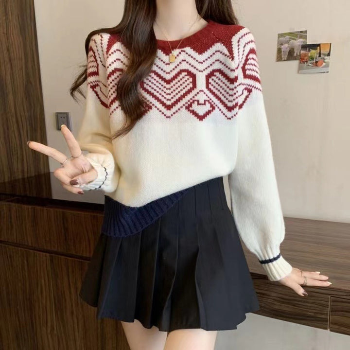 Comfortable knit sweater for women with graphic pattern Lune London