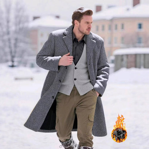 Classic wool coat for men Lune London