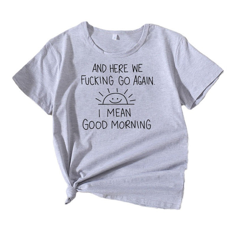Graphic quote t-shirt women relaxed fit Lune London