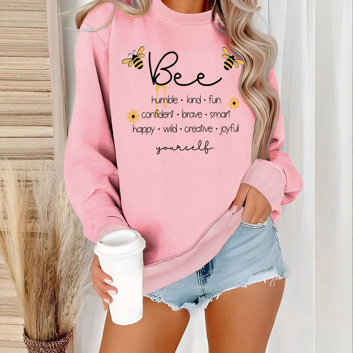 Sweat à capuche pour femmes avec motif d'abeille inspirant et affirmations positives Chic & Stil