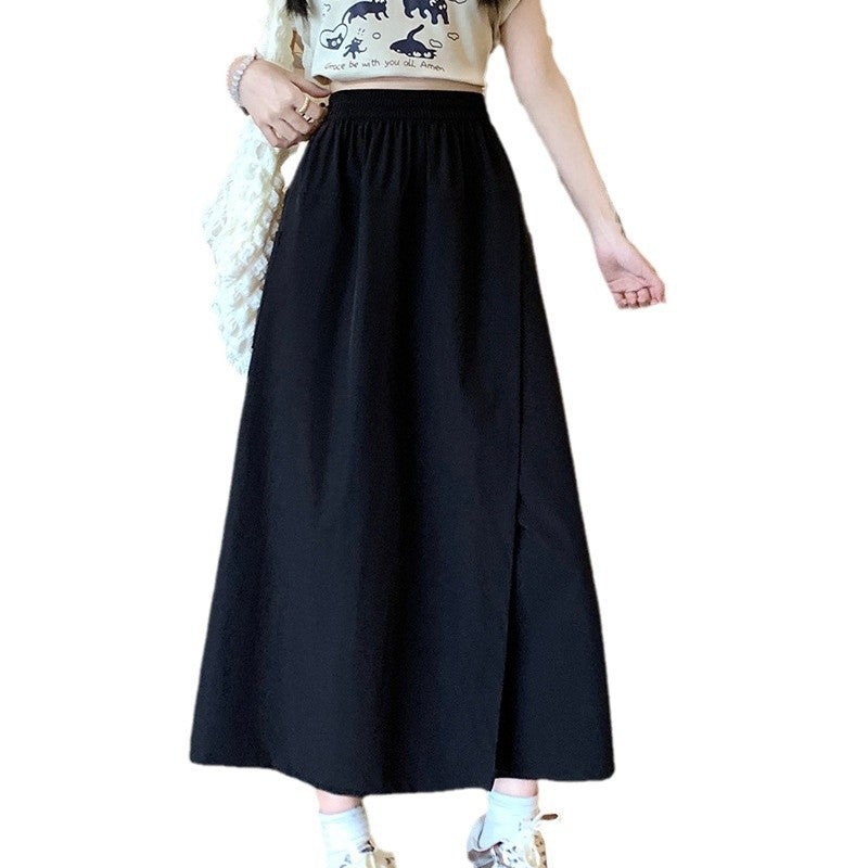 Women's Wide Cut Summer Skirt with High Waist and Practical Pockets Chic & Stil