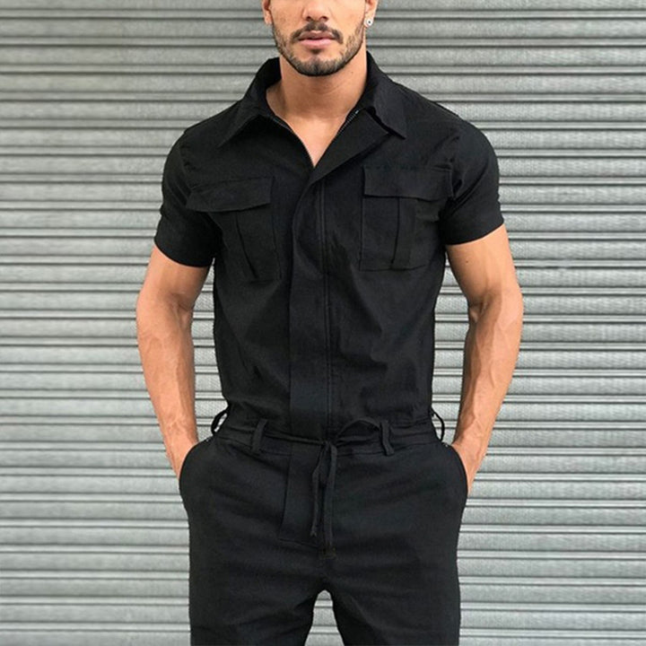 Utility overalls for women with practical pockets and chic belt design