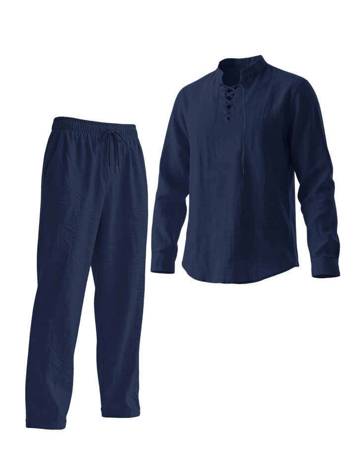 Men's Stylish Casual Set with Breathable Top and Comfortable Pants Lune London