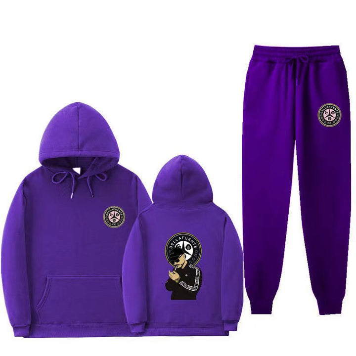 Women's set of hoodie and jogging pants with unique print Lune London