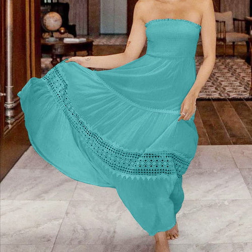 Lune London Sleeveless Bohemian Maxi Dress for Women