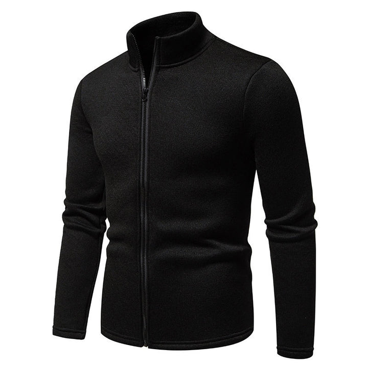 Fleece jacket for men with stand-up collar and full zip Lune London
