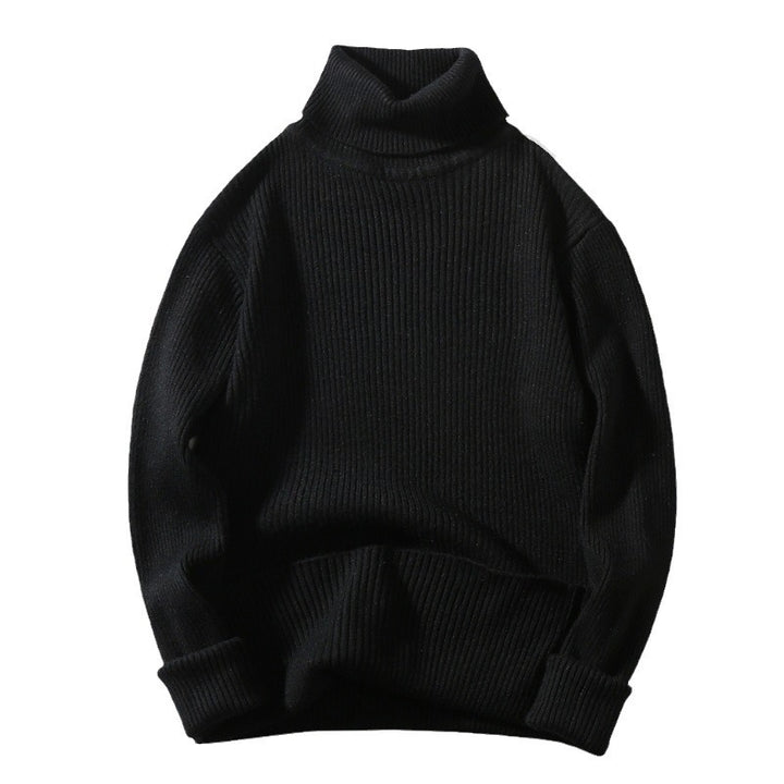 Structured knit sweater with a comfortable roll neck for men Lune London