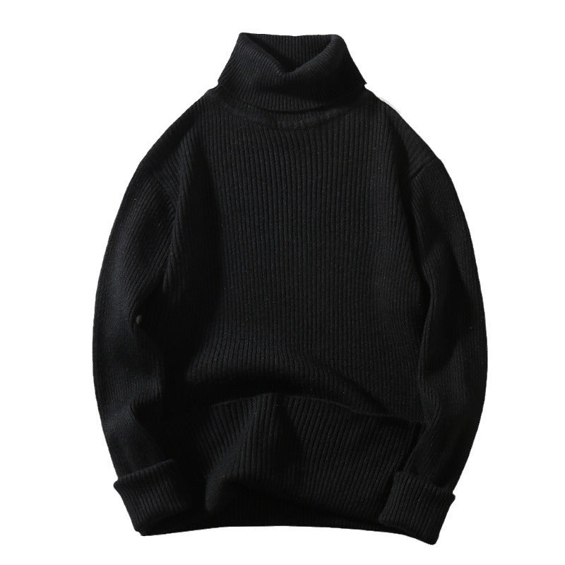 Men's Comfortable Roll-Neck Sweater Made Of Textured Knit Lune London