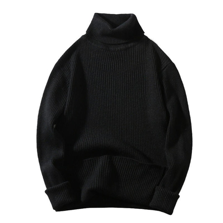 Men's Comfortable Roll-Neck Sweater Made Of Textured Knit Lune London