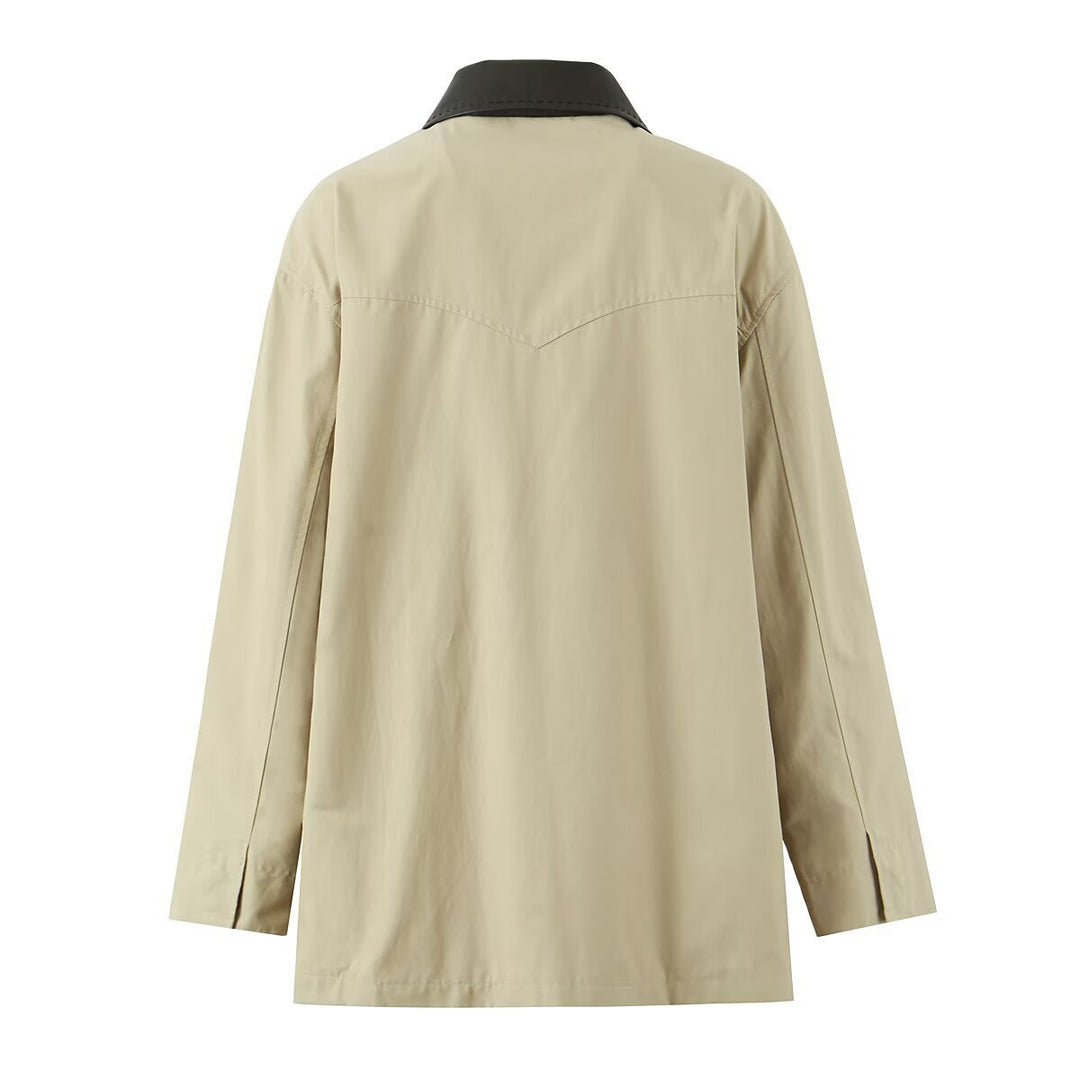 Women's transitional jacket with practical pockets and adjustable drawstring Lune London