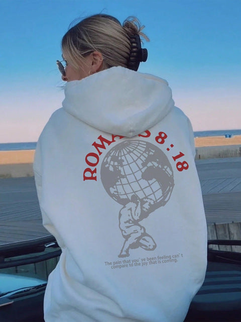 Women's hoodie with inspiring world motif and high-quality print Chic & Stil
