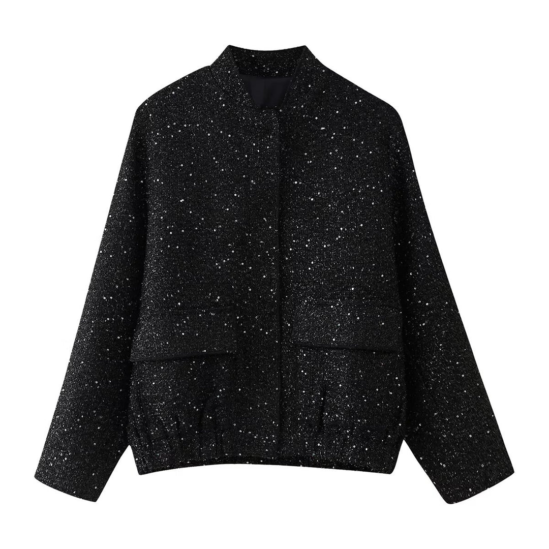 Utility jacket for women with elastic waistband and patch pockets Lune London