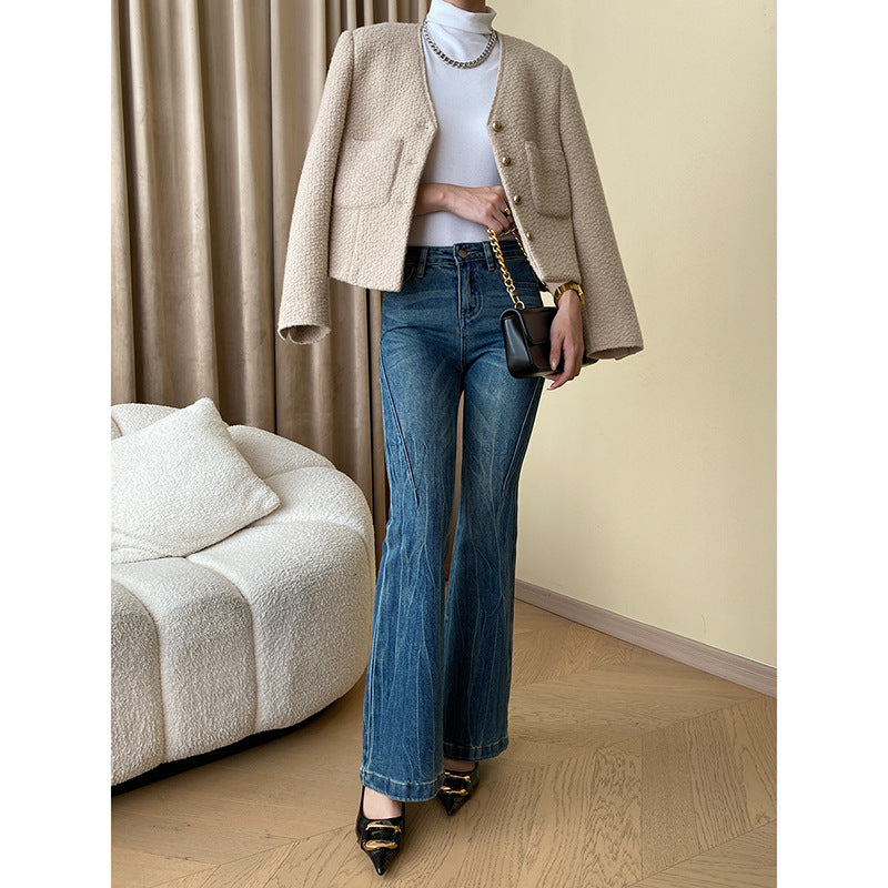 Women's stylish bouclé jacket with button details Chic & Stil