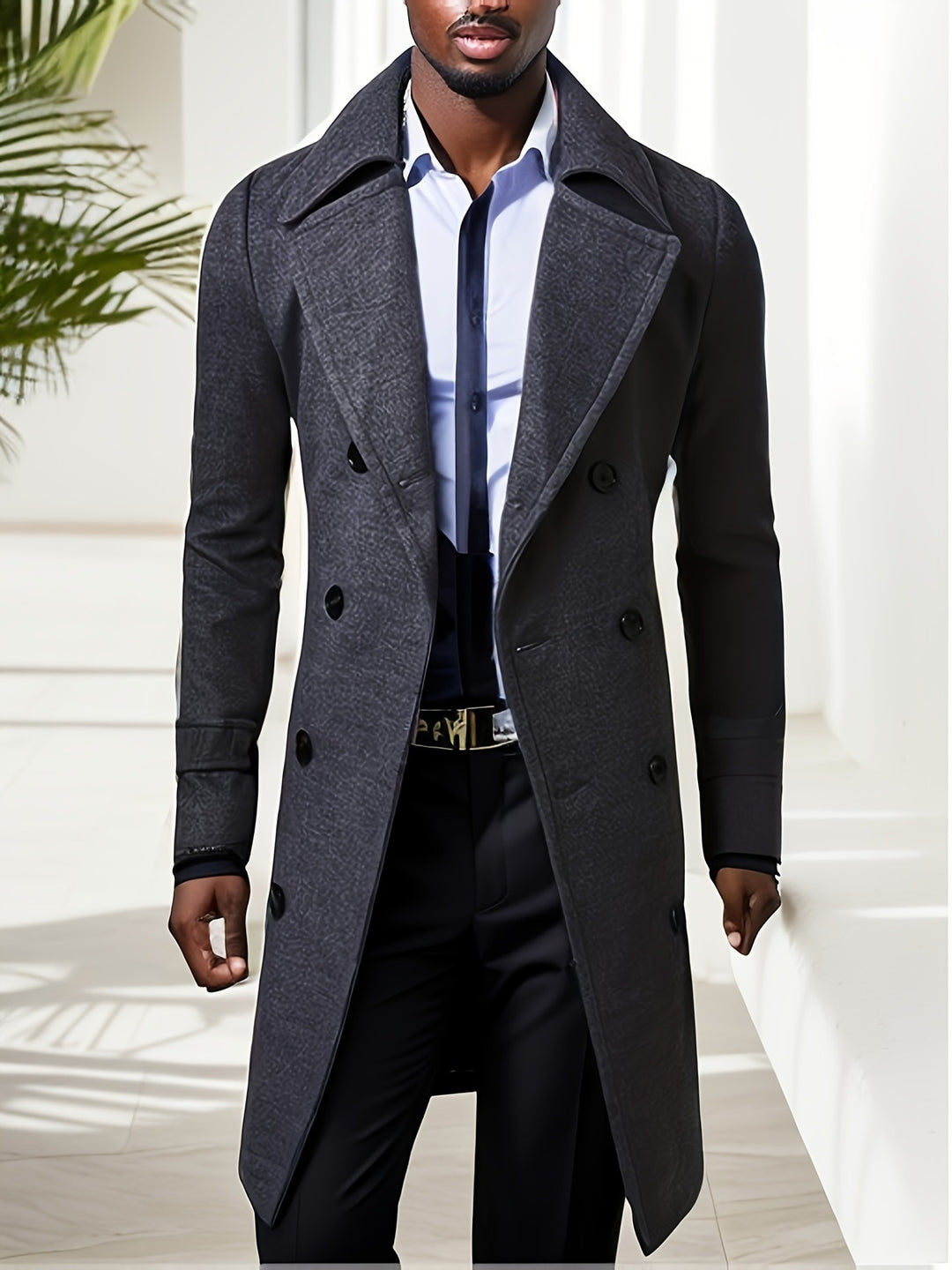 Lune London double wool coat for men