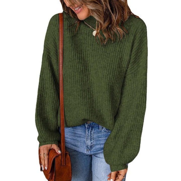 Chunky knit sweater for women with a loose fit and high collar Lune London