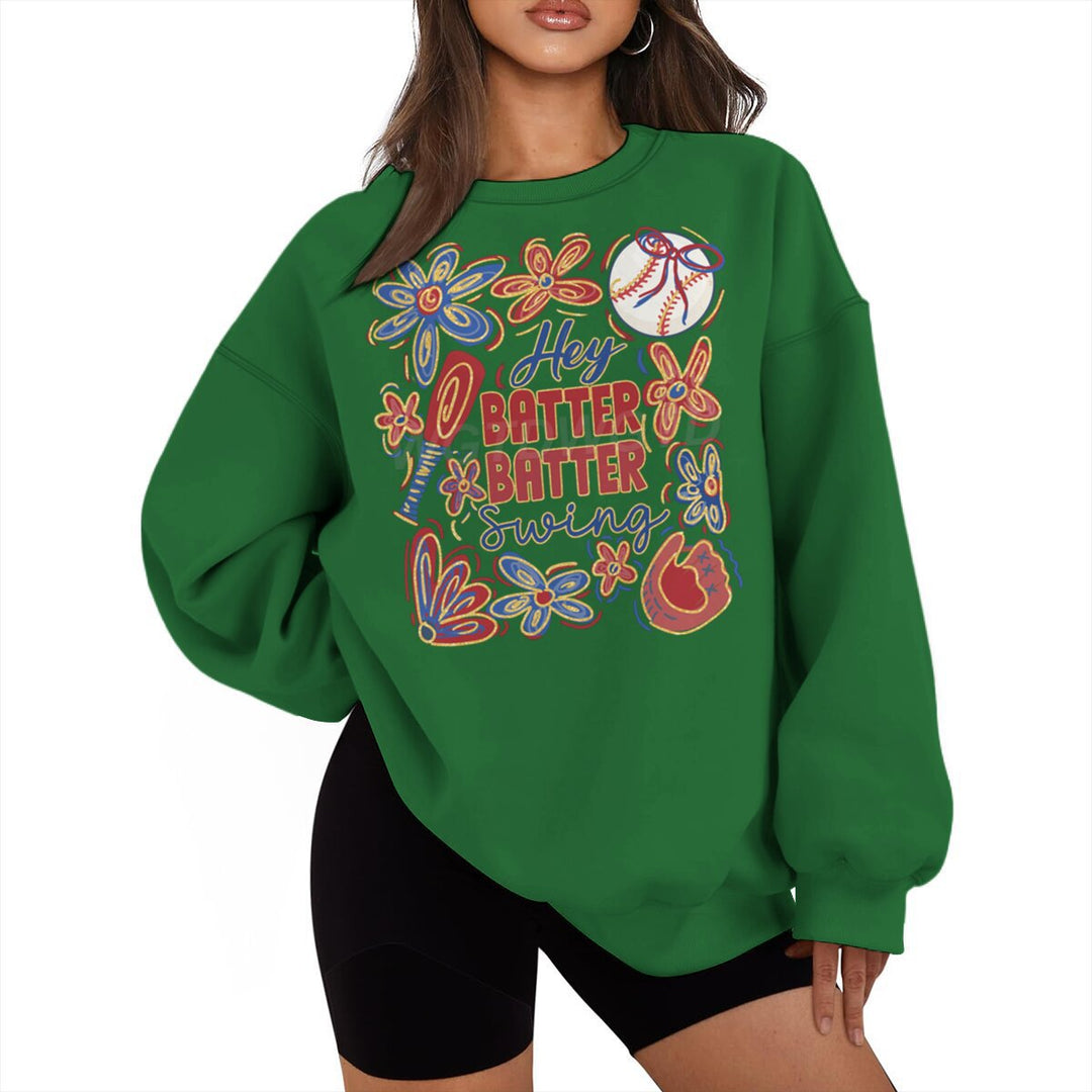 Sweatshirt femme avec motif de baseball créatif et coupe décontractée Chic & Stil