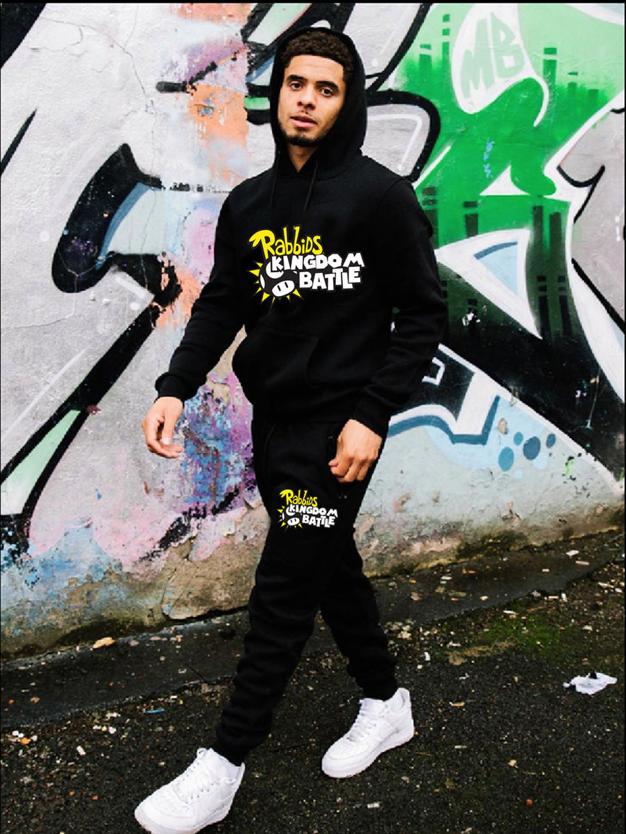 Casual ladies' set with hoodie and jogging pants featuring high-quality graphic print Lune London