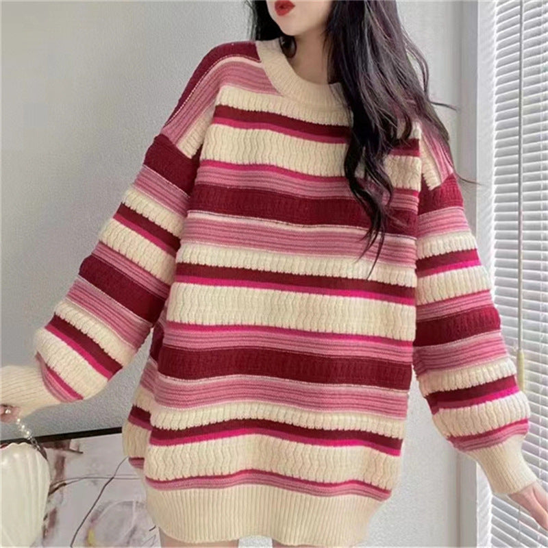 Casual pull for women with textured striped pattern Lune London