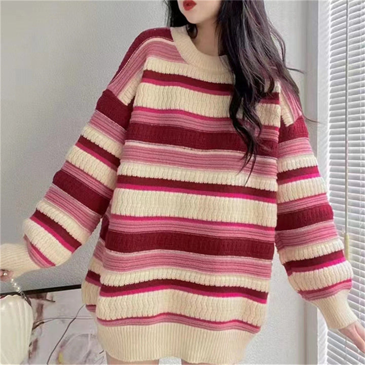 Casual pull for women with textured striped pattern Lune London