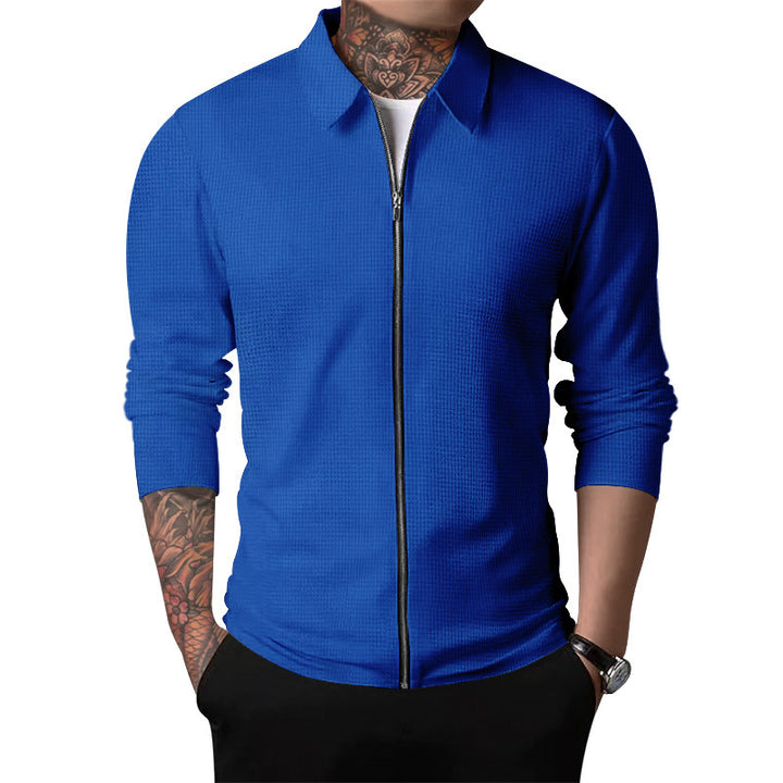 Pull-over zippé léger et à la mode pour hommes Lune London