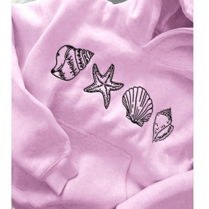 Women's hoodie with maritime motif and soft fabric Chic & Stil