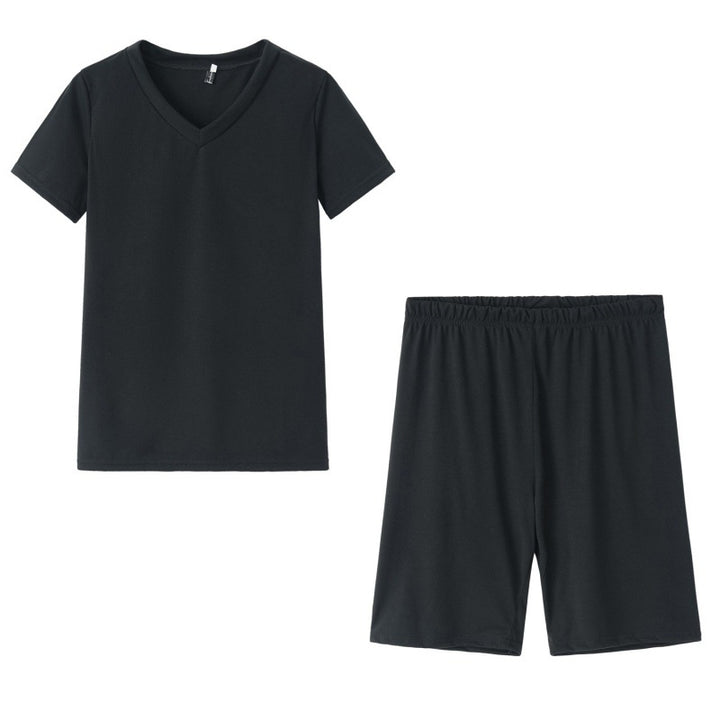 Ensemble de loisirs sportif pour femmes avec col en V et taille élastique Chic & Stil