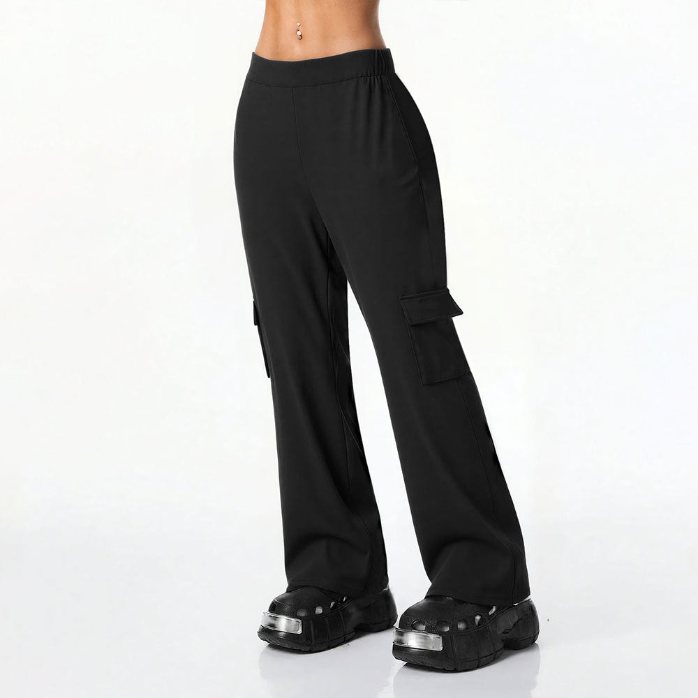 Pantalons cargo décontractés pour femmes à coupes larges Chic & Stil