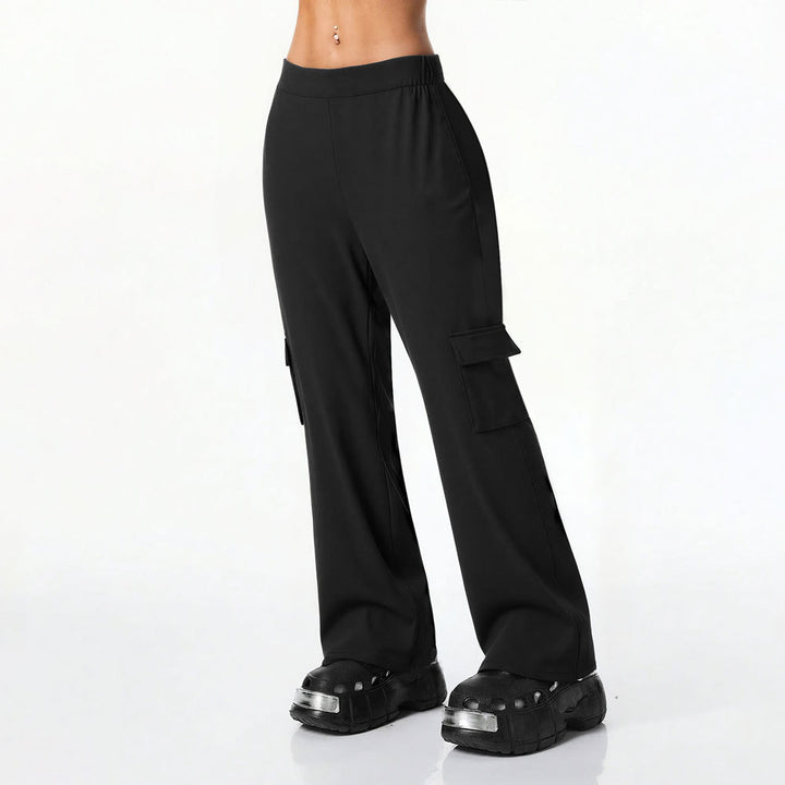 Pantalons cargo décontractés pour femmes à coupes larges Chic & Stil