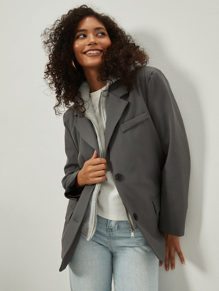 Casual blazer jacket for women with removable inner lining Lune London