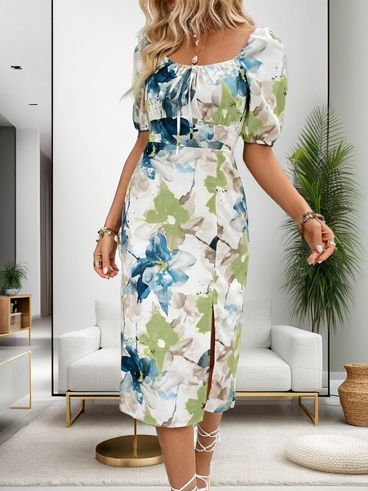 Ladies Elegant Midi Dress Floral Lune London