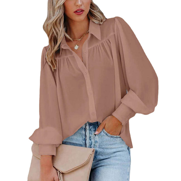Blouse woman with voluminous sleeves and elegant ruffle details Lune London