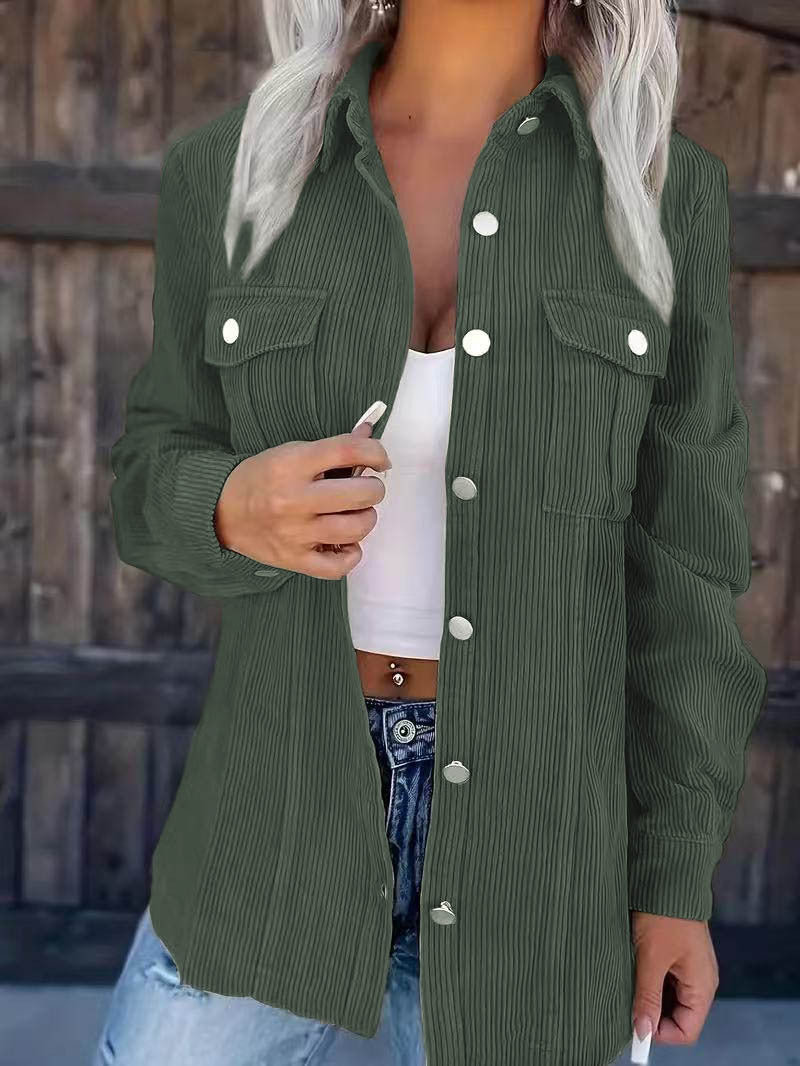 Casual shirt jacket for women with a textured design and functional pockets Lune London