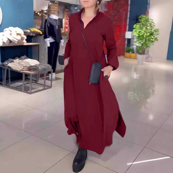 Shirt dress for women with practical side pockets and fluid cut Lune London