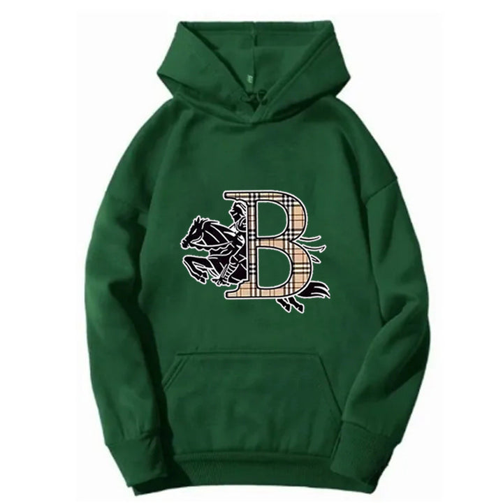 Women's hoodie with a stylish horse motif and luxurious font Chic & Stil
