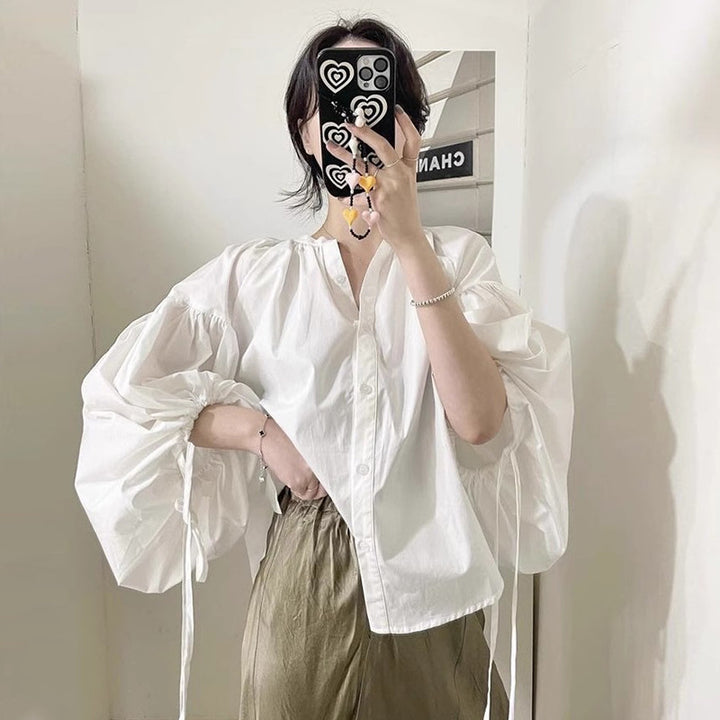 Women Puff Sleeve Blouse Statement Lune London