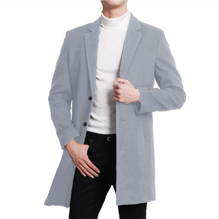 Elegant long jacket for men with a fitted cut and practical pockets Lune London