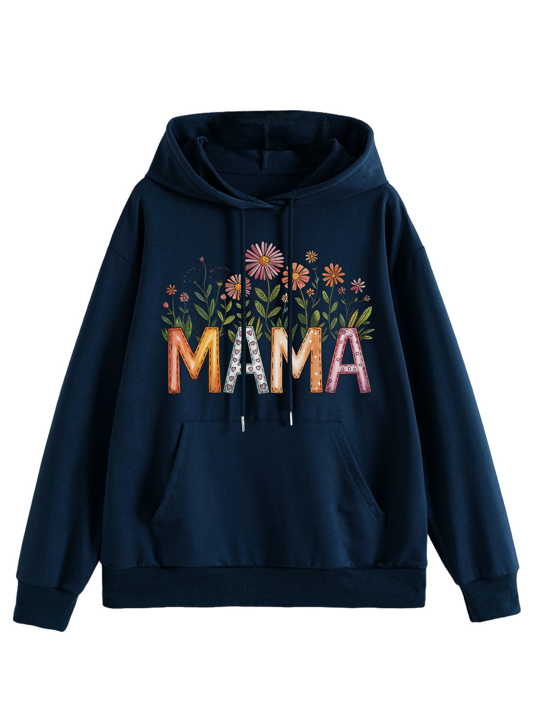 Haut de femme à capuche avec imprimé floral et lettrage inspirant Chic & Stil