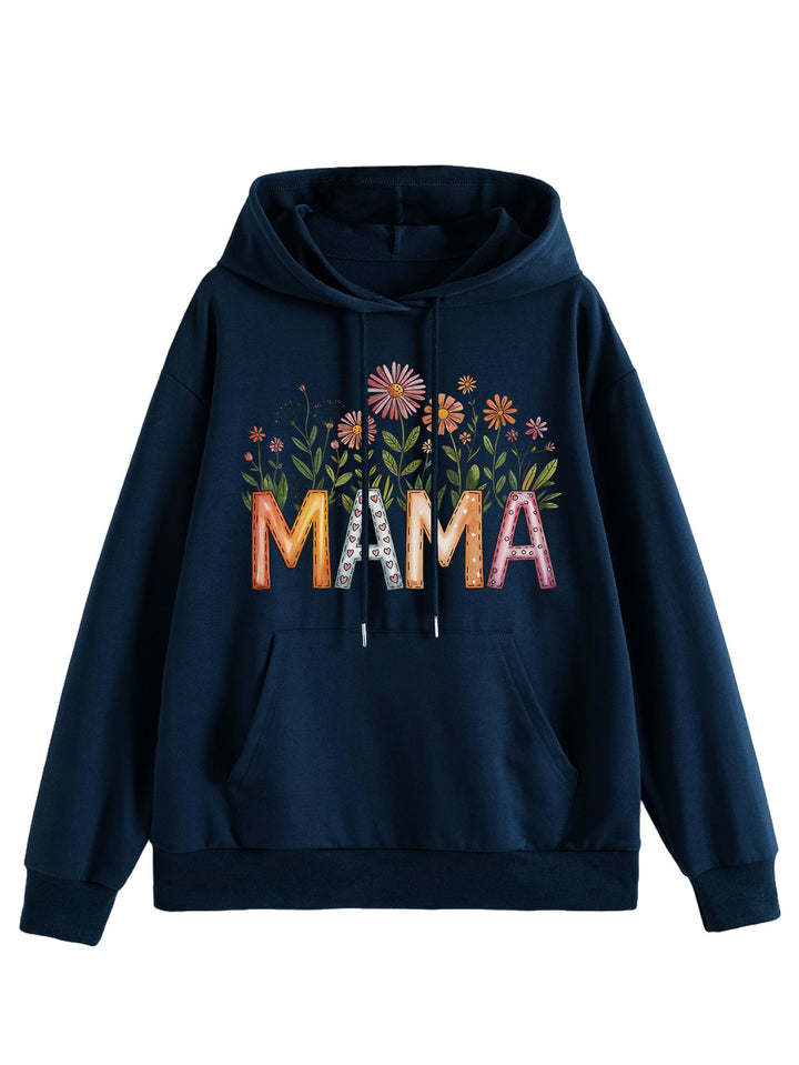 Haut de femme à capuche avec imprimé floral et lettrage inspirant Chic & Stil