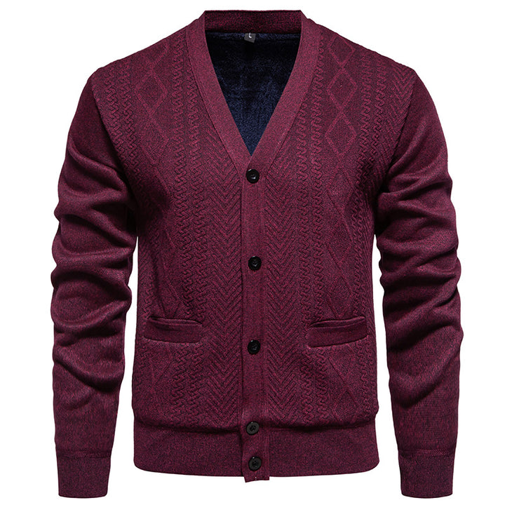 Trendy knit jacket for men with textured pattern Lune London