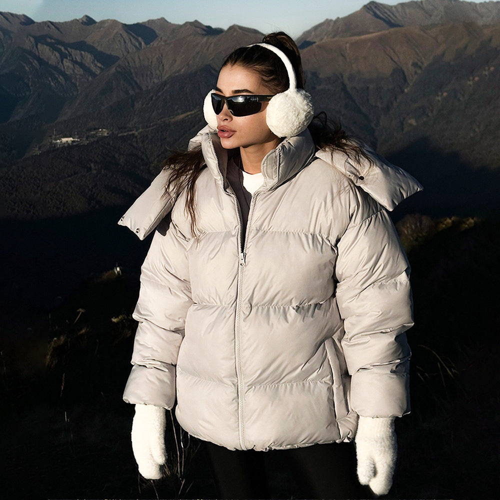 Ladies Style Jacket with High Collar and Voluminous Sleeves Lune London