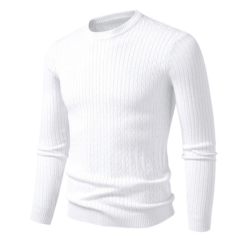 Men's knitted sweater with modern cable pattern Lune London