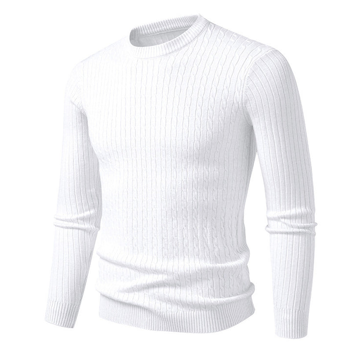 Men's knitted sweater with modern cable pattern Lune London
