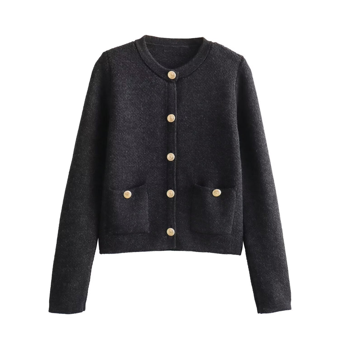 Lady cardigan with decorative buttons and pockets Lune London